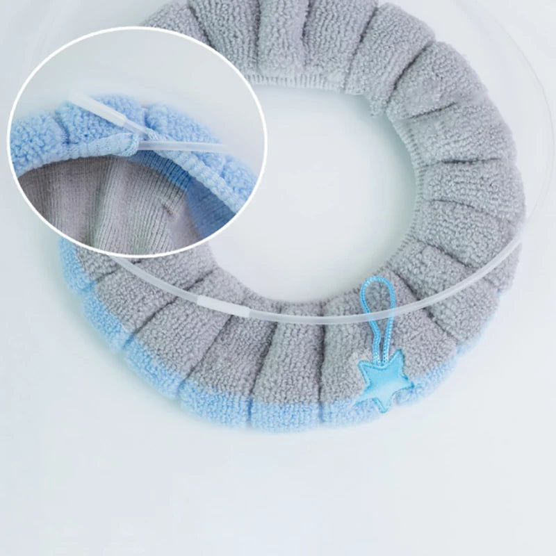 Soft Washable Winter Warm Toilet Seat Cover Mat Bathroom Toilet Pad Cushion With Handle Thicker Closestool Warmer Accessories