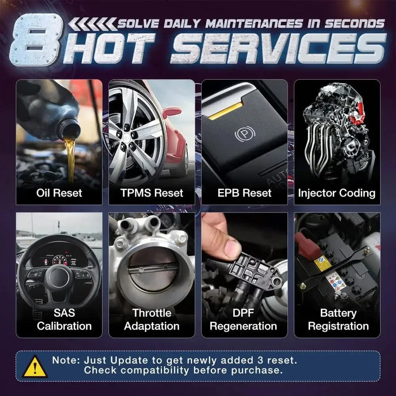 LAUNCH X431 CRP129E PLUS Car Full Systems EOBD OBD2 Scanner Diagnostic Tool 8 Reset Services Auto VIN Scan Battery Test Update