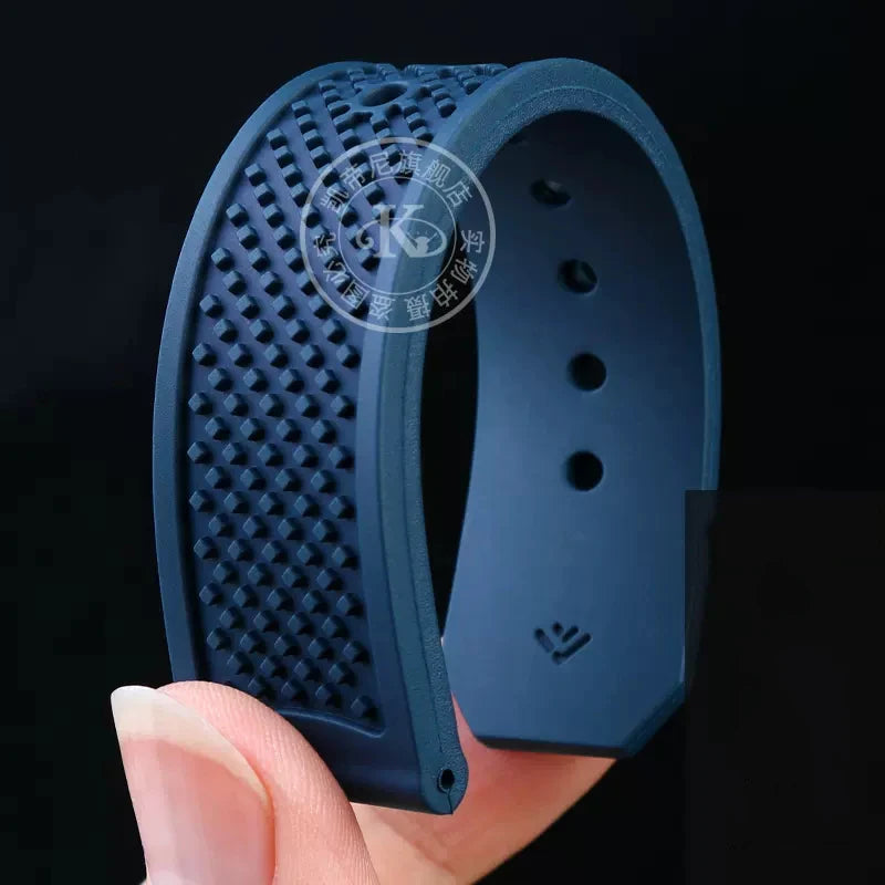 High Quality FluoroRubber Silicone Watch band Waterproof Replace For Cartier Strap CALIBRE W7100055/WGCA0010 WSCA0006 Bracelet