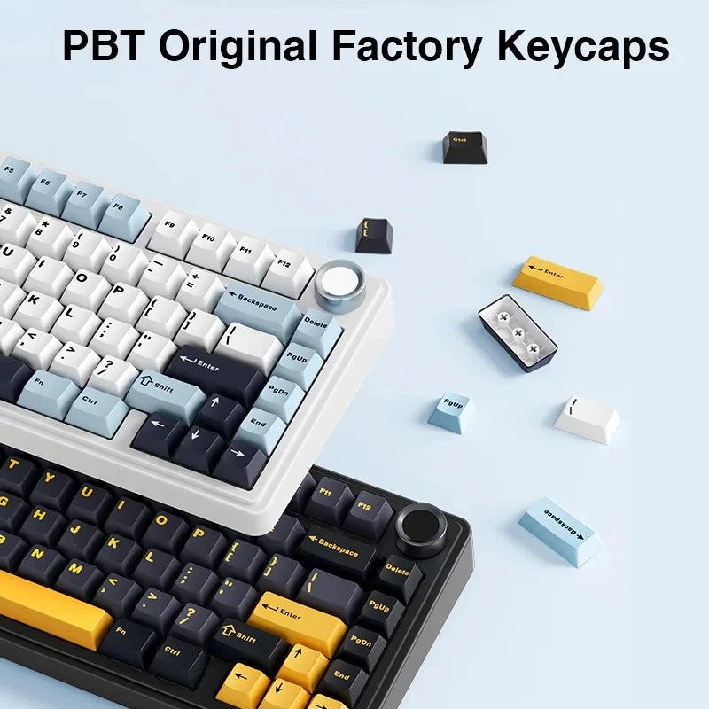 AULA F75 Gaming Mechanical Keyboard W/ RGB PBT keycaps Hot-Swap Gasket Structure 75% Layout Customized Tri-Mode Game Keyboards