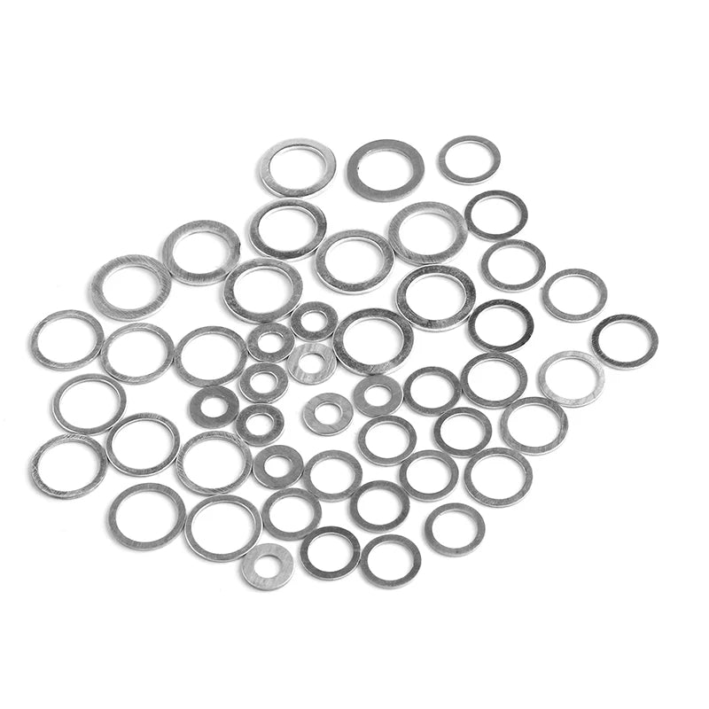 20pcs M6-M26 Aluminum Washers Gasket Flat Metal Washer Gasket Plug Oil Sealing Rings Gaskets Fastener 10x14x1mm