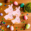 50pcs Easter Bunny Candy Bag Cute Rabbit Lollipop Cards Chocolate Cookie Gift Packaging Box Happy Easter Birthday Party Decor