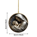 2024 Nativity Scene Hanging Ornaments Christmas Decoration Wall Hanging Jesus Angel Easter Christ Room Home Decorations