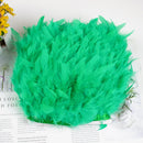 1 Meter Natural Turkey Feathers Trims 10-15cm for Sewing Ribbon Clothing Fringe Plumes Decoration DIY Crafts Wedding Party Dress