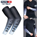 1Pair Sports Cooling Cycling Arm Sleeves Anti-UV Protection Elastic Arm Cover for Driving Running Basketball Football Golf