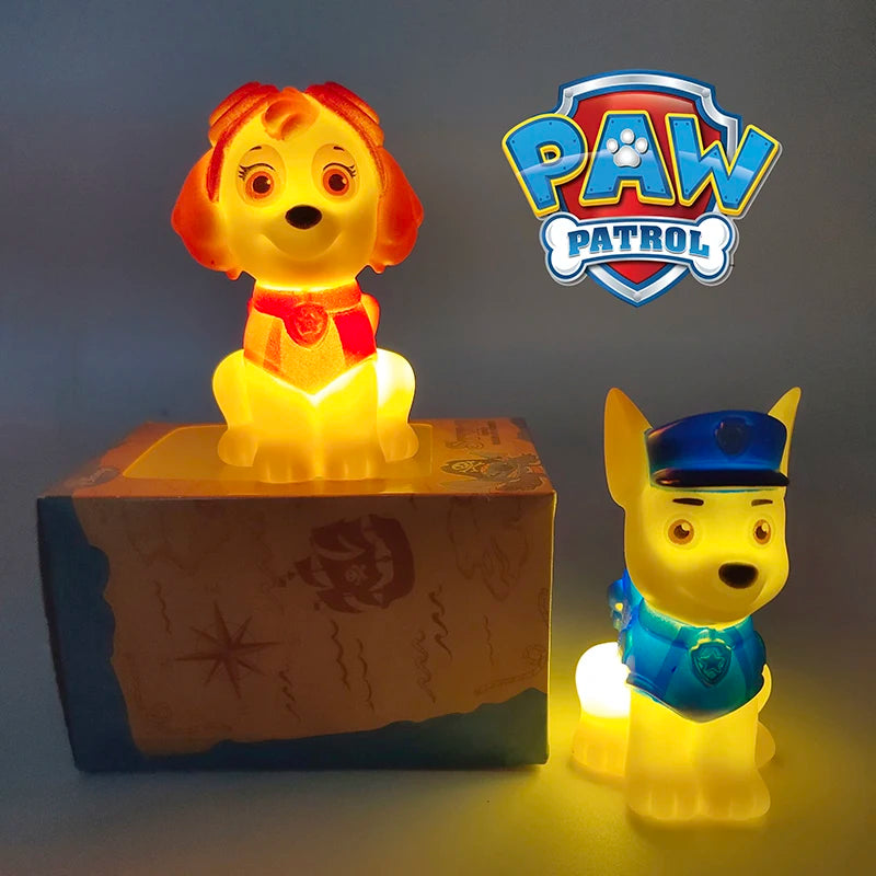 Paw Patrol Night Light Anime Action Figure Chase Skye Soft Light LED Bedroom Bedside Lights Room Decor Kids Toy Christmas Gift