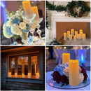 12Pcs Flameless Candles Waterproof Led Candles 4" 5" 6" 7" Candles with 2 Remote Control for Wedding Birthday Christmas Decor