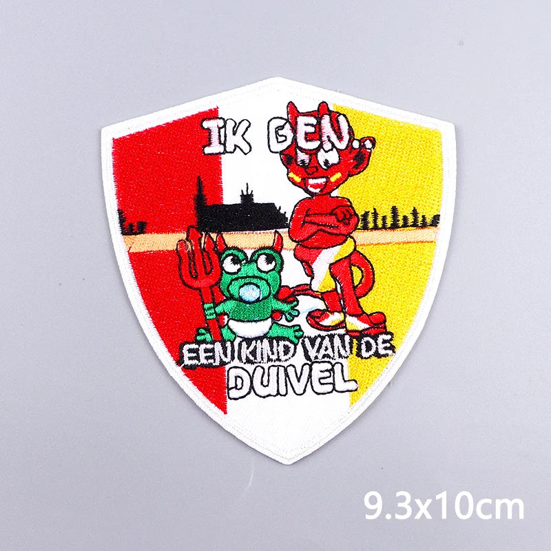 2024 Netherland Oeteldonk Emblem Embroidery Patches For Clothes Carnival Frog Iron On Patch Thermoadhesive Patch For Gift DIY