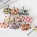 12Pcs Artificial Flowers Home Decoration Mini Stamen Plum Bossom Christmas Diy Decorative Flower Wall Handmade Candy Box Wedding