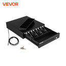 VEVOR Cash Register Drawer 16" 12 V for POS System Tray Removable Coin Compartment & 2 Keys Included RJ11/RJ12 Cable Drawer