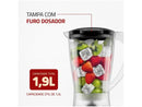 L-550-W Black Mondial Easy Power Blender 2 Speeds 550W - 220V