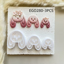 Shapes Small Easter Theme Polymer Clay  Cutter for Making Earrings, Easter Egg Rabbit Shape crucifix Soft pottery jewelry making
