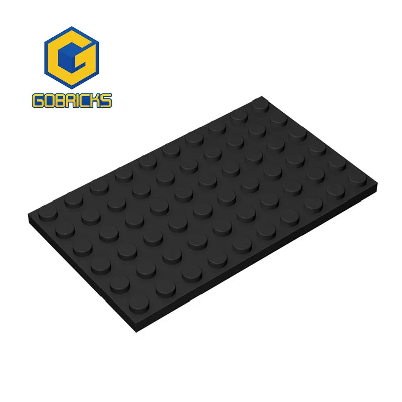 Gobricks 10PCS MOC  Plate 6 x 10 Compatible 3033 Assembles Particles Building Blocks Parts DIY block bricks Tech Parts Toys