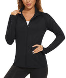 TACVASEN Full Zip UPF 50+ Sun Protection Summer Jackets Womens Long Sleeve Shirts Casual Jackets W/ Zipper Pockets Tops Outdoor
