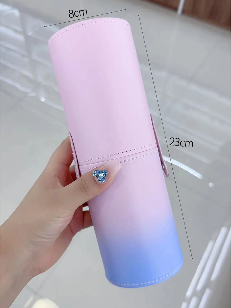 Makeup Brush Holder Large Capacity Make up Brush Case Organizer Cosmetic Cup Cylinder Storage Bag