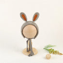 Newborn Wool Felt Fox Flower Bonnet Newborn Photography Props Baby Animal Floral Garden Hat Photo Shoot