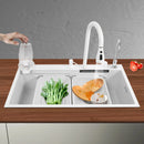 Kitchen Sink Multiple Water Modes Stain-Resistant Sink with Single Bowl Large Capacity for Restaurants/Coffee Shops/Garages