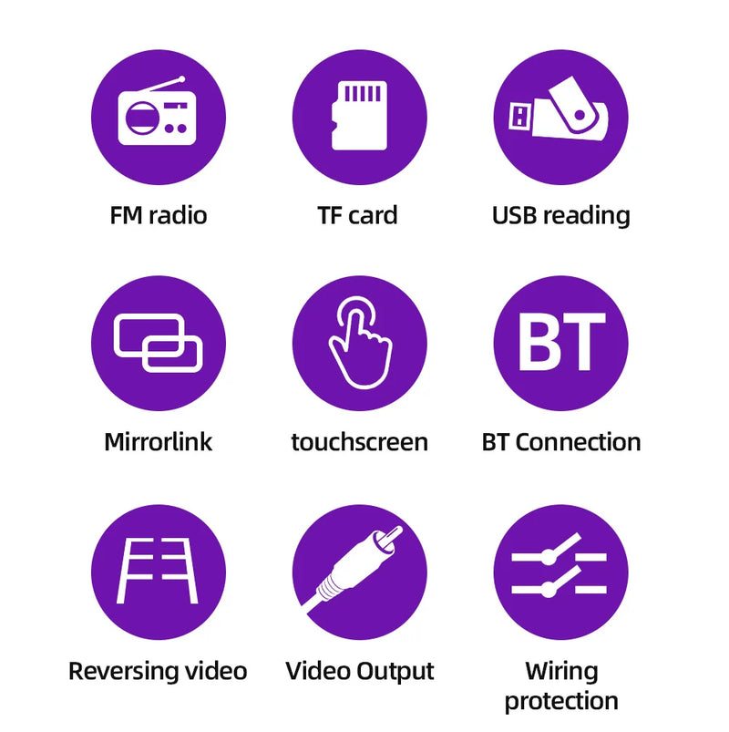 ESSGOO 7 Polegada Automotive Multimedia 1 Din HD Mp5 Player Usb BT TF  Cartão Para Autoradio Universal Reprodutor Multimídia