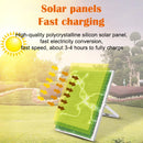 2024 New Household solar fan 12-speed large wind outdoor portable camping fan USB mobile phone fishing light charging