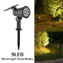 9LEDs Solar Spotlights, Outdoor Light Control, Waterproof Floor Mounted Lawn Lamp,for Landscape,Courtyard,Garden,Tree Decoration