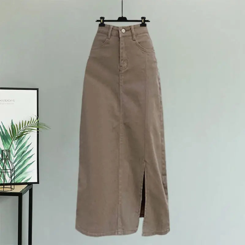 2025 Summer New Korean Elegant Dress Matching Set Women's Fashion Sunscreen Shirt+Vest+Cowboy Midi Skirt Three Piece Female Suit