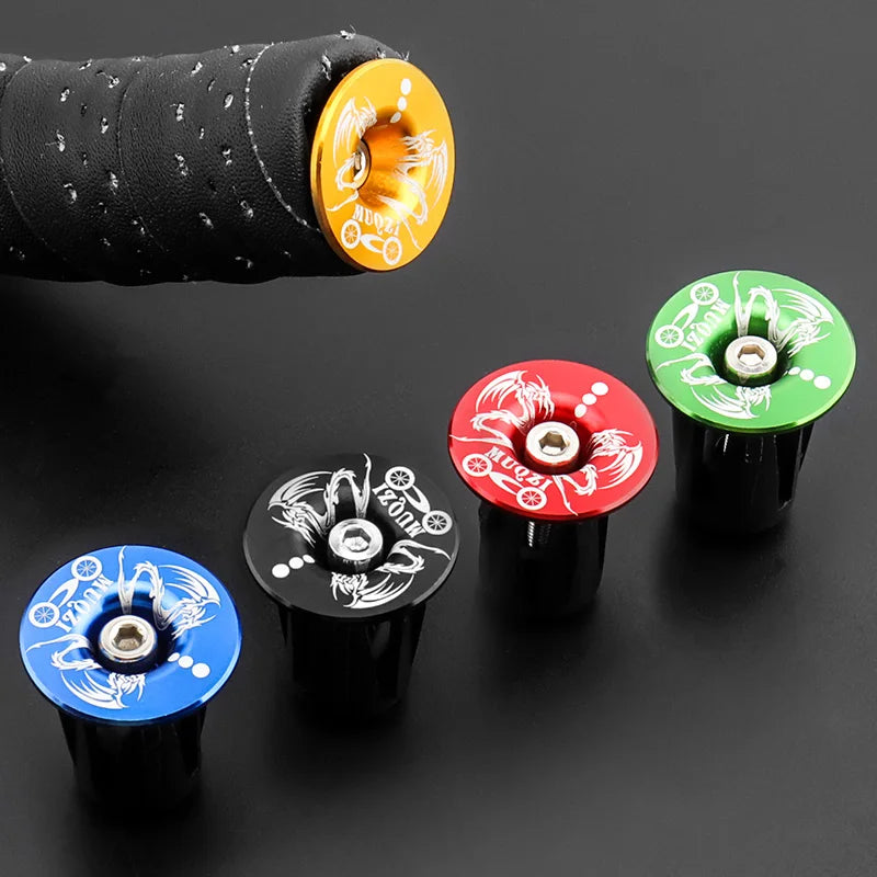 MUQZI Bike Handlebar Plugs Aluminum Bar End Caps Handlebar Grip End Plugs For Road Mountain BMX MTB Bicycle