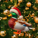 2D Christmas Tree Pendant 2D Flat Acrylic Xmas Tree Hanging Ornaments Cartoon Home Decor New Year Christmas Gifts