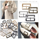 New 10pcs/lot 20mm/25mm/30mm/35mm/40mm  silver bronze gold Square metal shoes bag Belt  Buckles decoration  DIY Accessory Sewing