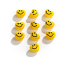 17#10pcs Yellow Smile Face Heart Star Shape Ceramic Beads Porcelain Pottery Punk Rock Special Jewelry Part #XN291