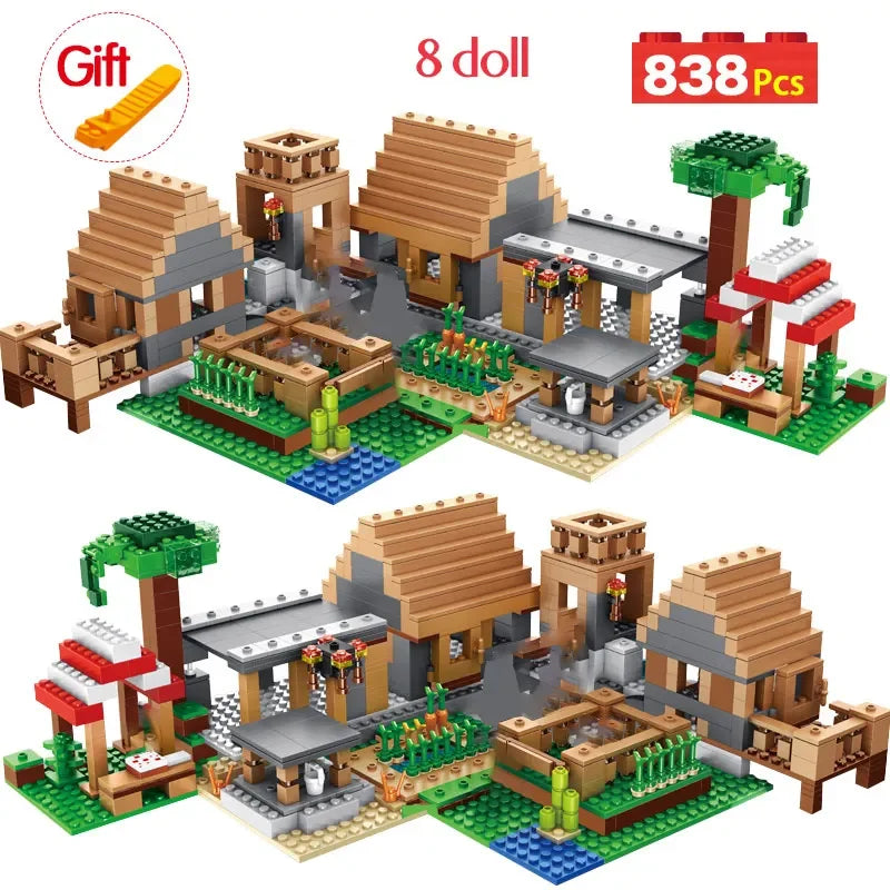 2659pcs Compatible 21137 myworld mountain cave building block  Bricks Gift Toys for Children Kids