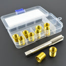 Spark Plug Thread Repair Kit M12x1.25 Inserts and M14x1.25 Tap Kit Cylinder Head Rethreaded Kit for Automotive Engine