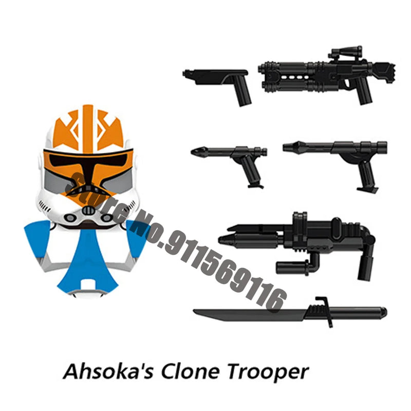 ARC Clone Troopers Building Blocks LUKE Skywalker Mandalorians Boba Fett Palpatine Yoda R2D2 Bricks Action Figures Toys