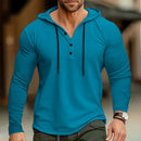 Sun Protection T-Shirts Mens Long Sleeve Hoodie Casual UV-Proof T-Shirts Breathable Lightweight Quick Dry T shirts Male