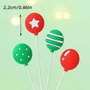 2025 Christmas Cake Decoration Lying Santa Claus Letters Merrychristmas Cake Toppers Christmas Tree Mini Santa Cupcake Toppers