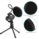 Professional Microphone Desktop Stand Recording Equipment Adjustable Shockproof Tripod Mount Table Microphone Holder