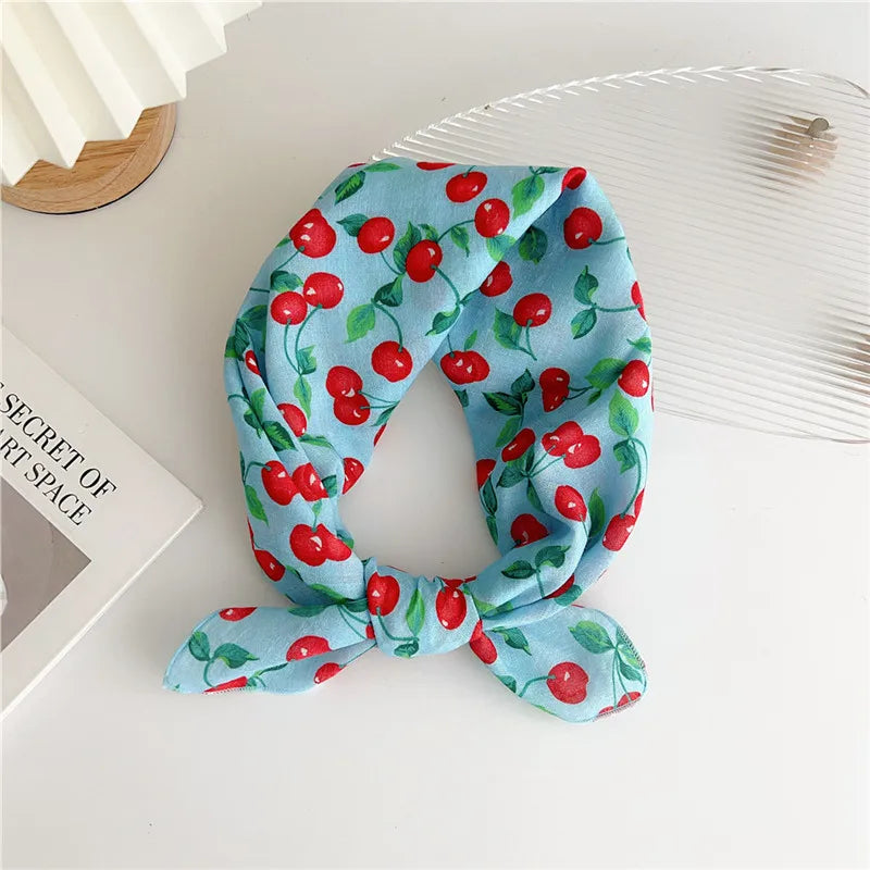 Approx 55cm Cotton Linen Square Scarf Neckerchief Spring Autumn Scarves Neck Scarf Turban Bandanas Headband Decoration for Women
