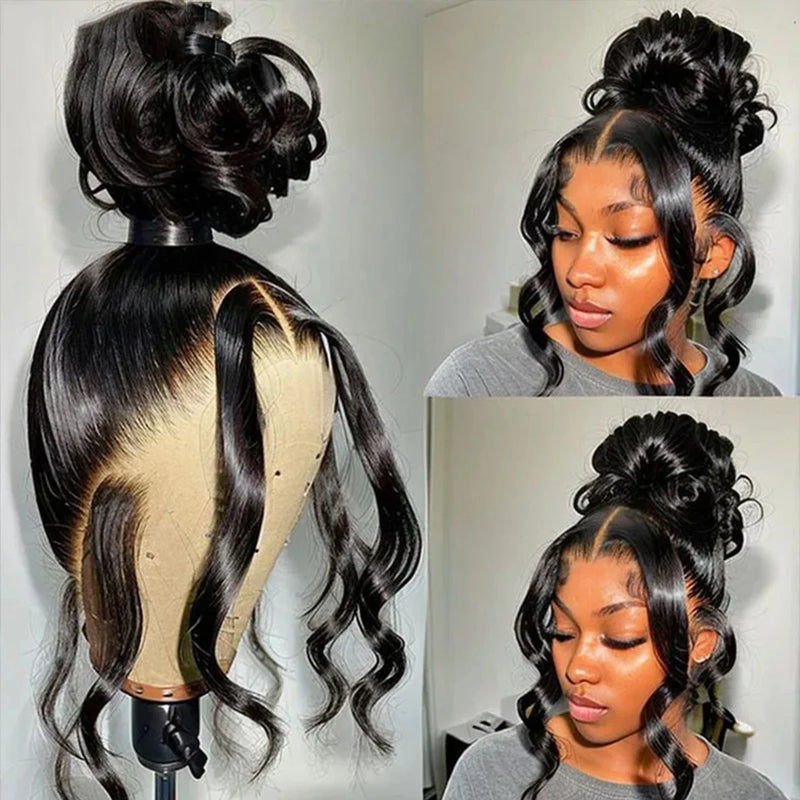 Body Wave 360 Lace Front Wig Human Hair 36 Inches High Density Lace Wig Body Wave HD 360 Full Lace Wig Human Hair Pre Plucked