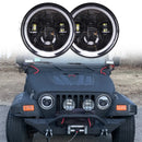 2Pcs 7 Inch Round 280W LED Headlight Halo Angle Eyes DRL Turn Signal Light for Jeep Wrangler JK LJ TJ CJ 97-18