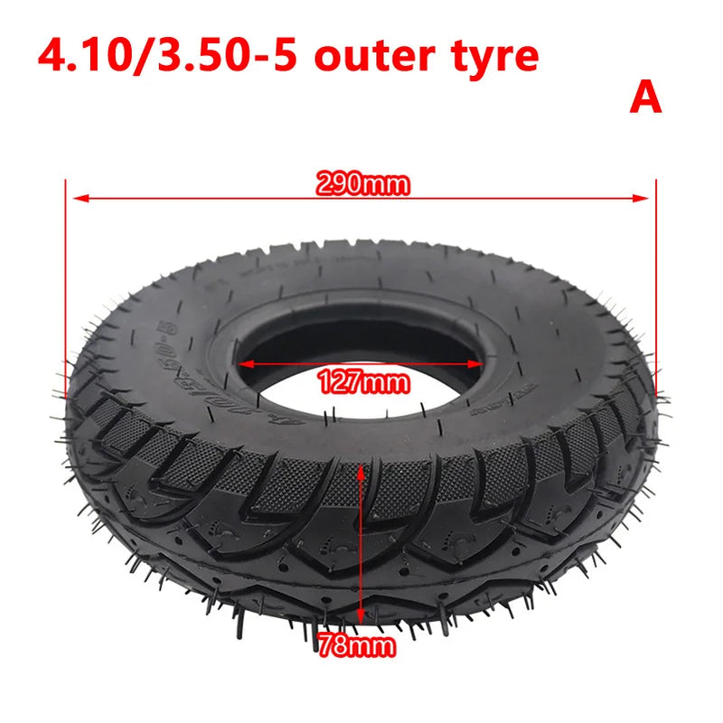 4.10/3.50-5 Inner Tube Outer Tyre fits for e-Bike Electric Scooter Mini Motorcycle Wheel rubber wheel