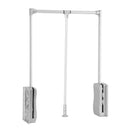 Lift/Pull Down Adjustable Width Wardrobe Clothes Hanging Rail Soft Return Space Saving