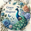 Peacock Metal Wall Art Sign 7.8" - Perfect for Farmhouse, Garden Bar, Office & Home Decor - Great Housewarming or Teacher Gift