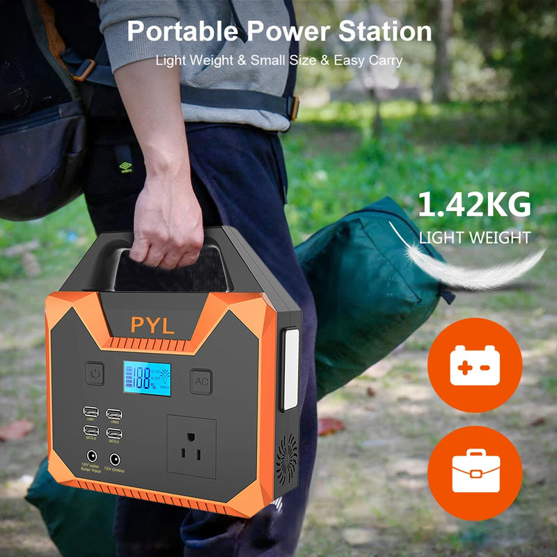 200W Portable Power Station Solar Generator 45000mAh 110V Emergency Charging External Battery Power Supply for Outdoor Camping