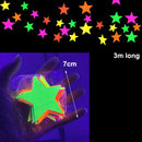 Glow Neon Party Supplies Neon Paper Garland Tassels Triangle Flags Bunting Birthday Party Wedding Black Light Reactive UV Decor