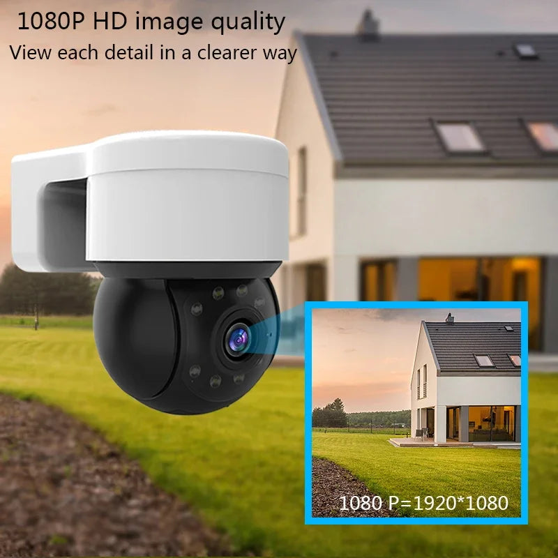 1080P IP Camera 2MP Tuya APP Auto Tracking PTZ Camera Smart Home Outdoor Wireless WIFI Camera Surveillance Monitor