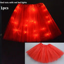 Children Kids Girls Light Up Tutu Led Skirt Glow Wreath Headband Party Birthday Luminous Costumes Christmas Halloween Festival