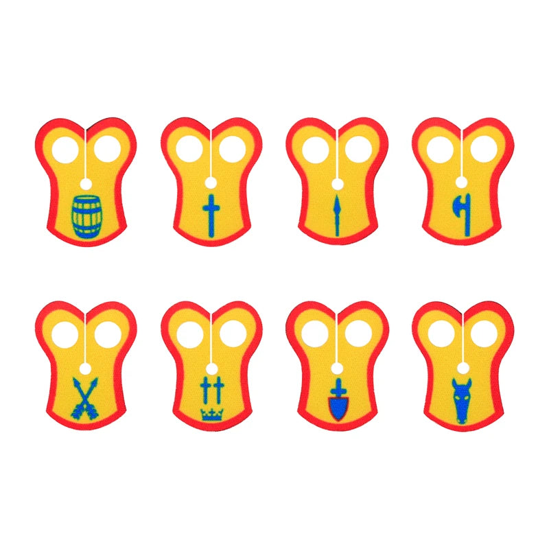 MOC Medieval Accessories Series Building Blocks Military Army Soldier Armour Shield Helmet Sword Crown Weapon Knight Bricks Toys