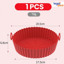 Kit 5 Forma De Silicone Para Air Fryer Forno Microondas Fritadeira Assadeira Reutilizável Antiaderente Flexível