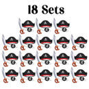 6-48Sets Pirate Party Supplies Halloween Pirate Costumes Child Birthday Party Favors Pirate Accessories Pirate Hat Sword