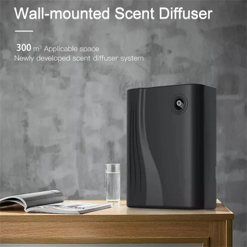 Essential Oil Diffuser 300m³ Large Area Aroma Diffuser Machine Wall Mounted Hotel Home Room Fragrance Electric Smell Distributor