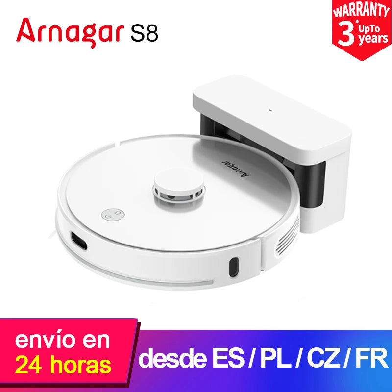 Global Version Arnagar S8 Robot Vacuum Cleaner Sweep & Mop Cleaner 3500Pa LDS 5200mAh Battery APP for Home Clean